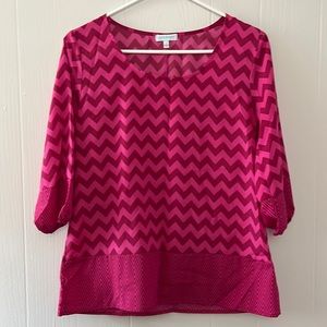 Pink Chevron Francesca’s Top
